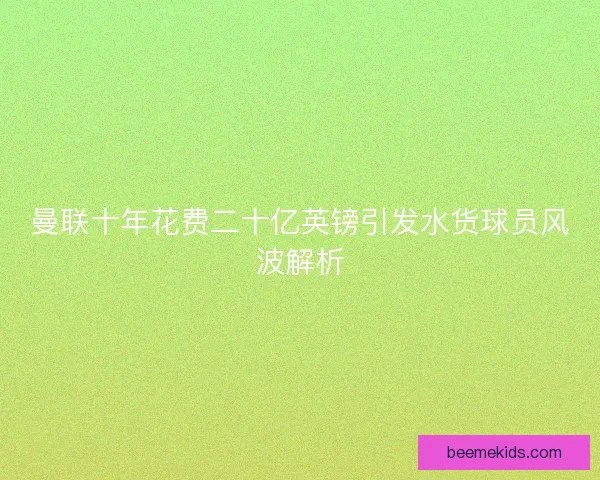 曼联十年花费二十亿英镑引发水货球员风波解析